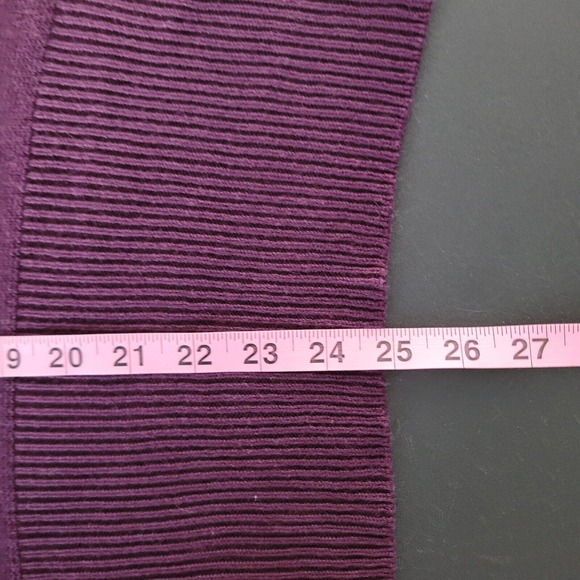 Express Hooded Waterfall Open Cardigan Sweater Womens Medium Purple Long Sleeve - Picture 8 of 8